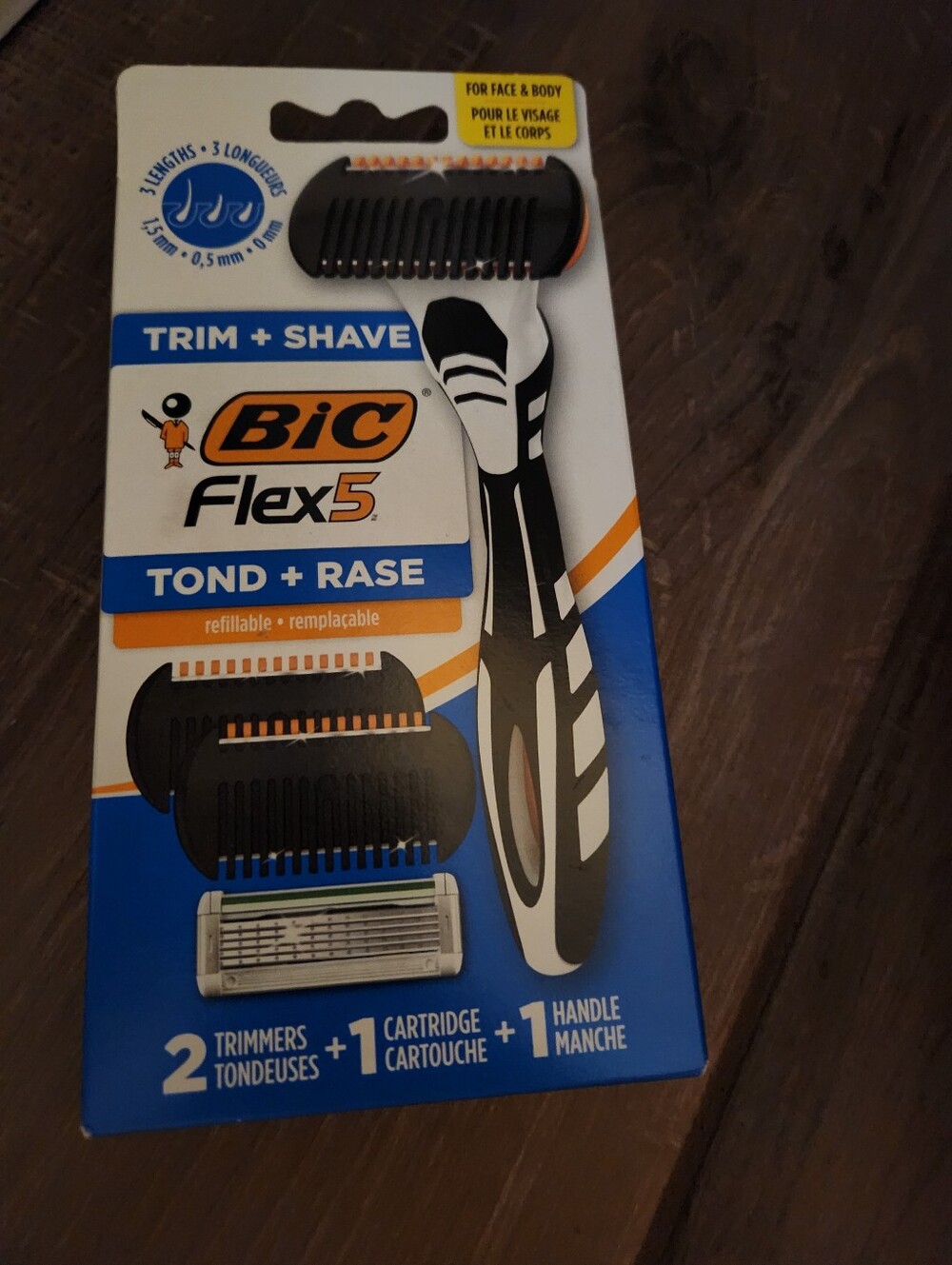 Bic Flex 5 Trim And Shave White Trimmer Razor